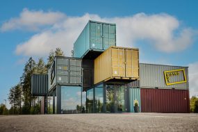 Bistrobox restaurang Exteriör arkitekturfoto arkitekt exterior fotograf Henrik Mill Västerås