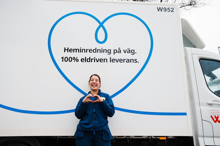 Hjärta Ikea Elbil leverans Sverige Stockholm